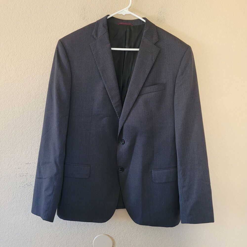 Rene Lezard Loro Piana Mens Blazer Size 52 Super 130s Merino Wool Gray Academia